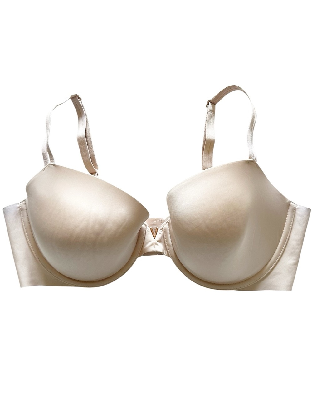 Victoria's Secret Sexy Illusions Lightly Lined Bra Gold “V” Nude Size 38D